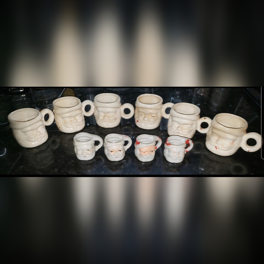 Vintage Santa Mugs